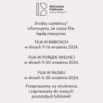 Informacja dla czytelników.