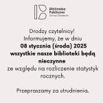 08 stycznia biblioteki nieczynne