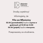 Informacja dotycząca Filii we Włosienicy