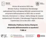 Informacja o dofinansowaniu.