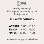 Zmiana funkcjonowania Filii we Włosienicy