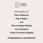 Informacja dotycząca poszczególnych Filii