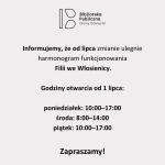 Informacja dotycząca Filii we Włosienicy