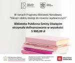Dofinansowanie w ramach Programu Biblioteki Narodowej