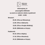 Funkcjonowanie bibliotek w soboty.